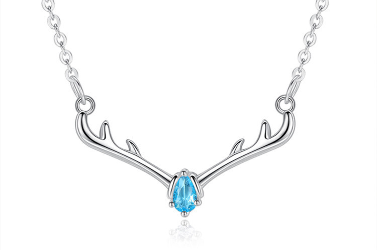 Korean version of Little Deer Horn Necklace, temperament, trendy students, versatile personality, one deer with you, wholesale of deer collarbone chain-4
