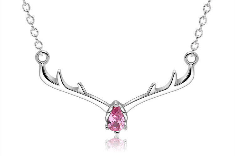Korean version of Little Deer Horn Necklace, temperament, trendy students, versatile personality, one deer with you, wholesale of deer collarbone chain-1