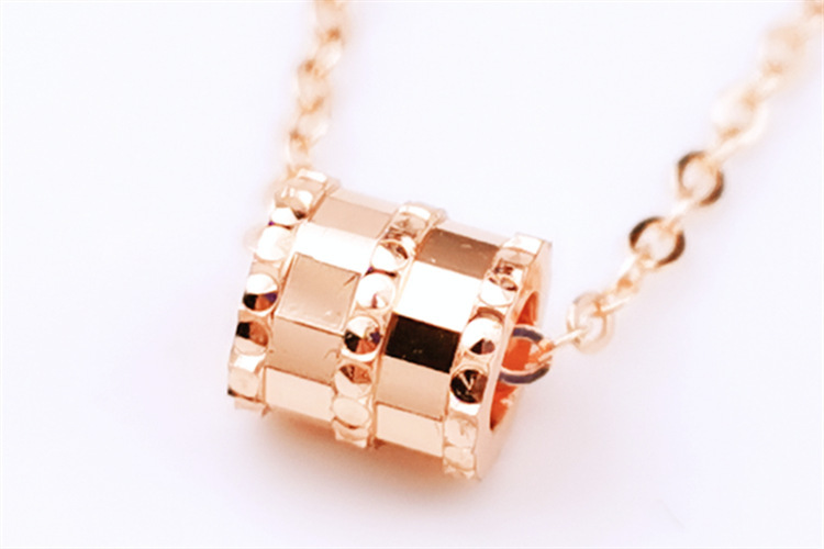 Xiao Man Waist Necklace Instagram Popular Creative Fashion Creative Design Rose Gold Circular Necklace Jewelry Wholesale Supply-1