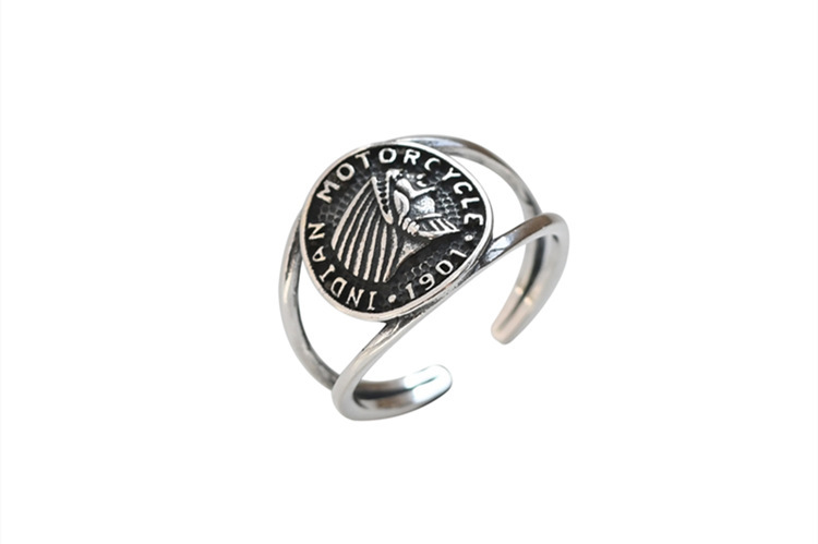 Old avatar rings, European and American temperament, internet celebrities, personalized relief coins, Indian rings, foreign trade sources-1