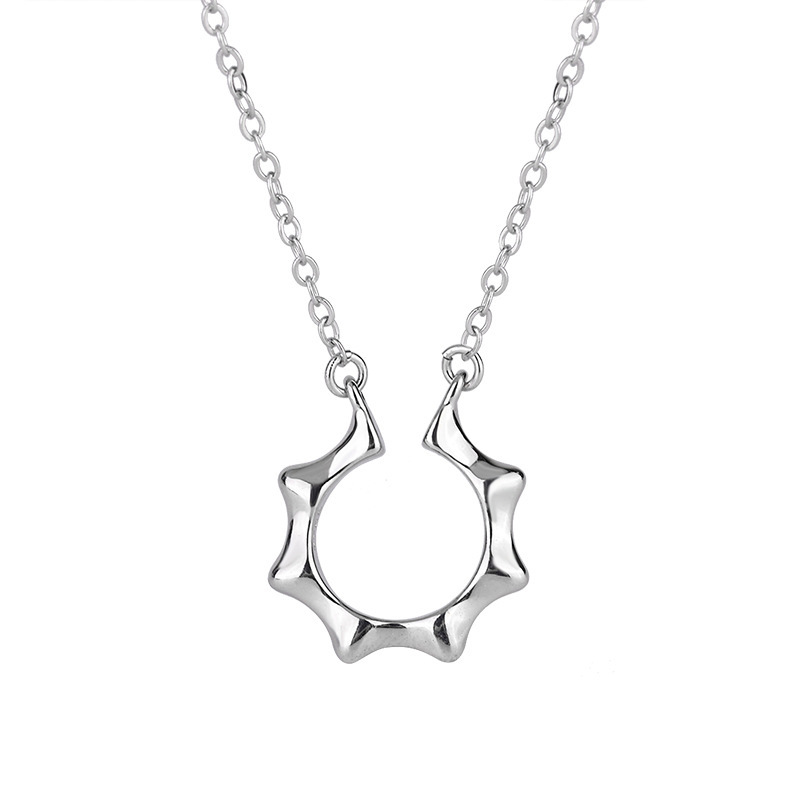 Creative Geometry Diamond Necklace Korean Version Fashion Commuting Trendy Style Style Sun Collar Chain Jewelry Foreign Trade Source-1
