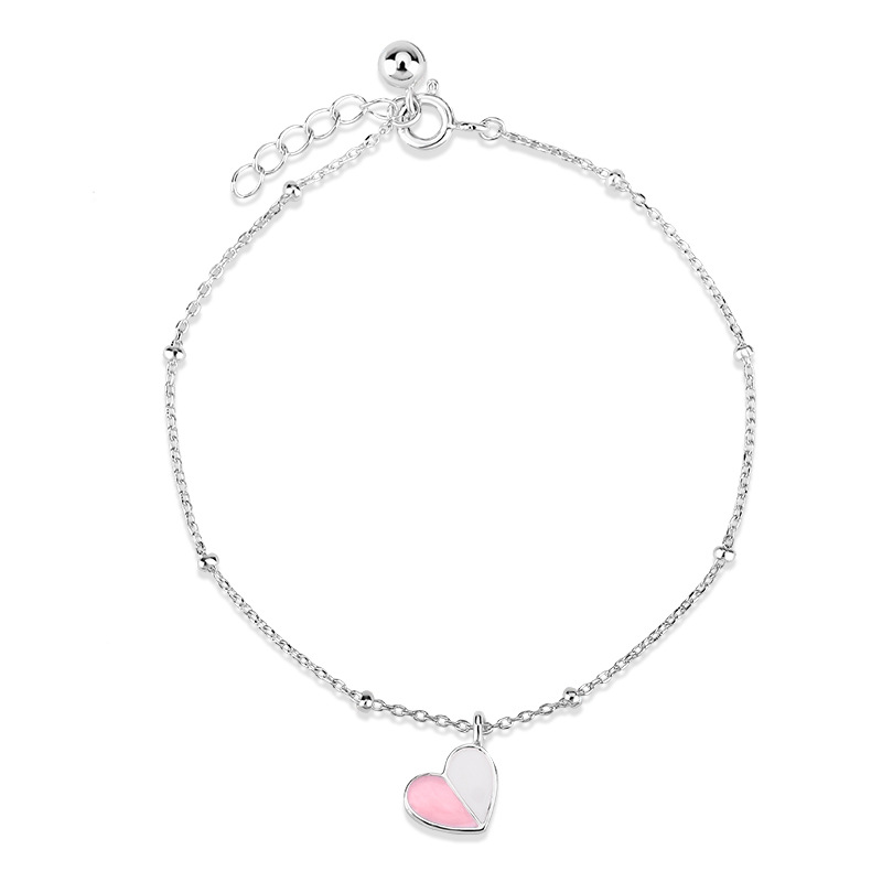 Cute, Fresh, Simple Dropped Love Bracelet, Sweet Peach Heart Love Bead Bracelet, Cross border Accessory Supply-1