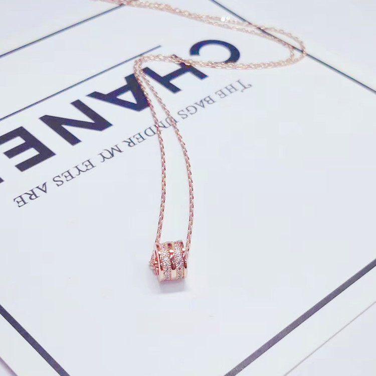 Zircon inlaid small waist necklace with personality, student temperament, simple design, lucky collarbone chain, gift wholesale-1