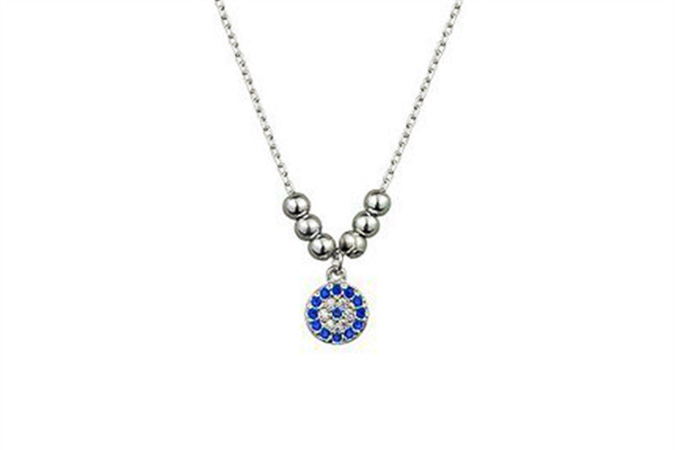 Temperament Devil\'s Eye Necklace INS Female Internet Celebrity Student Fashion Personality Versatile Pendant Collarbone Chain E-commerce Source-1