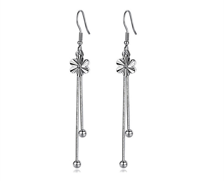 Mid length floral ear hook INS Korean temperament internet celebrity personality trendy and cool style Su ear hook foreign trade source-1