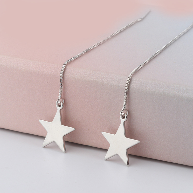 Personalized Trendy Style Long Star Ear Thread INS Cool Wind Network Red Charm Creative Tassel Ear Jewelry E-commerce Supply-2