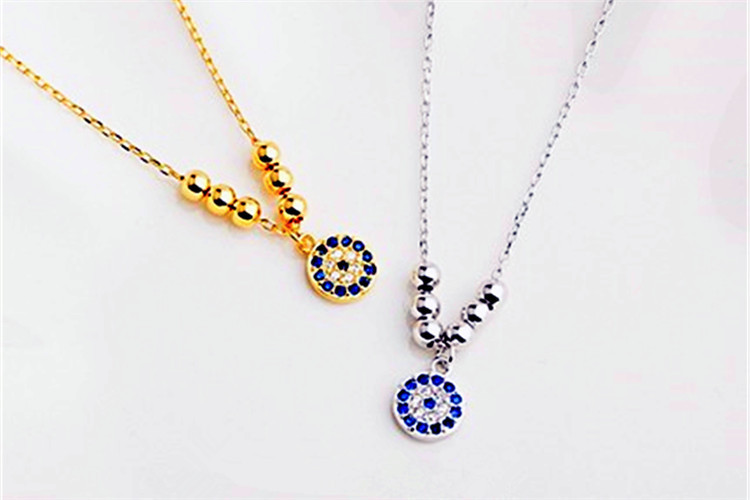 Temperament Devil\'s Eye Necklace INS Female Internet Celebrity Student Fashion Personality Versatile Pendant Collarbone Chain E-commerce Source-1
