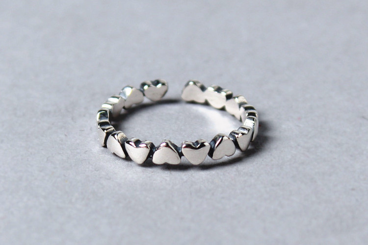 Splicing peach heart index finger ring INS Han Dong Gate temperament internet celebrity personality sweet heart heart heart heart heart heart ring source-1