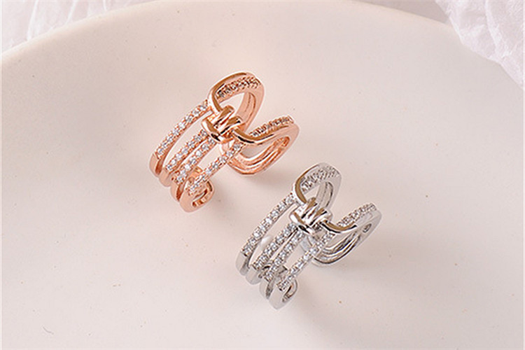 Knot set zircon ring, European and American temperament, internet celebrity, personality, fashion, design, open index finger joint ring, source of goods-1 Knot set zircon ring, European and American temperament, internet celebrity, personality, fashion, design, open index finger joint ring, source of goods-1