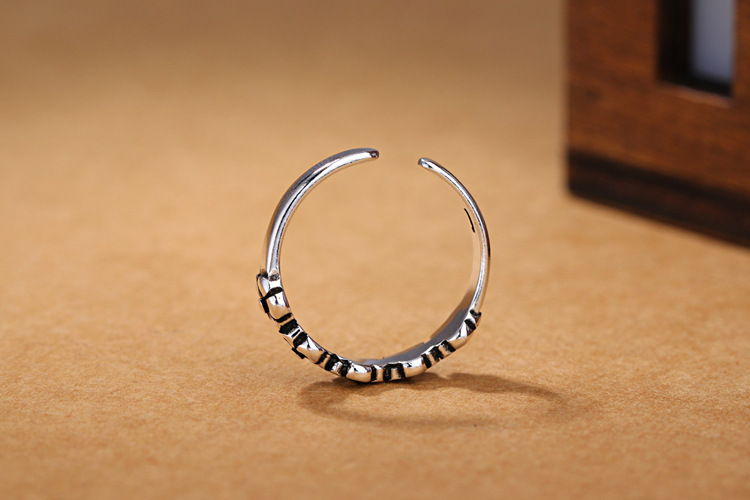 Flower Splicing Ring INS Japanese and Korean Personalized Temperament Forest Series Silver Plated Used Five Flower Ring E-commerce Supply-1