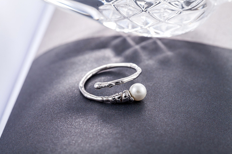 Circle Pearl Index Finger Ring INS European and American Internet Celebrity, Personality and Design, Irregular Ring E-commerce Supply-1