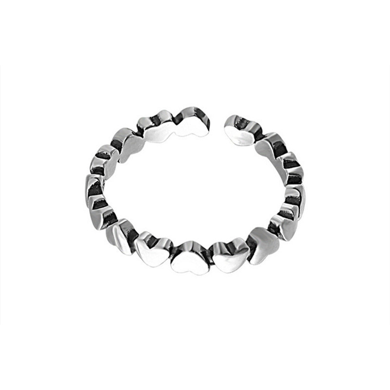 Splicing peach heart index finger ring INS Han Dong Gate temperament internet celebrity personality sweet heart heart heart heart heart heart ring source-2