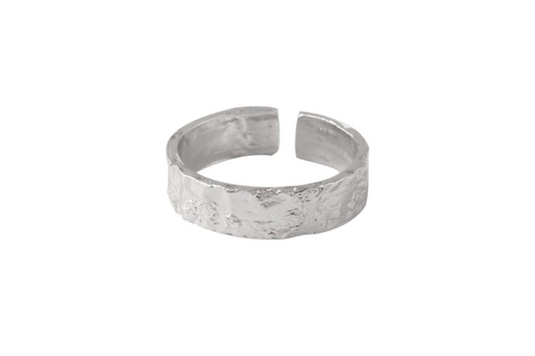 Tree Pattern Open Ring, Japanese and Korean Design Sensation, Trendy People, Internet Popular Students, Plain Silver Geometric Pattern Index Finger Ring E-commerce Supply-1