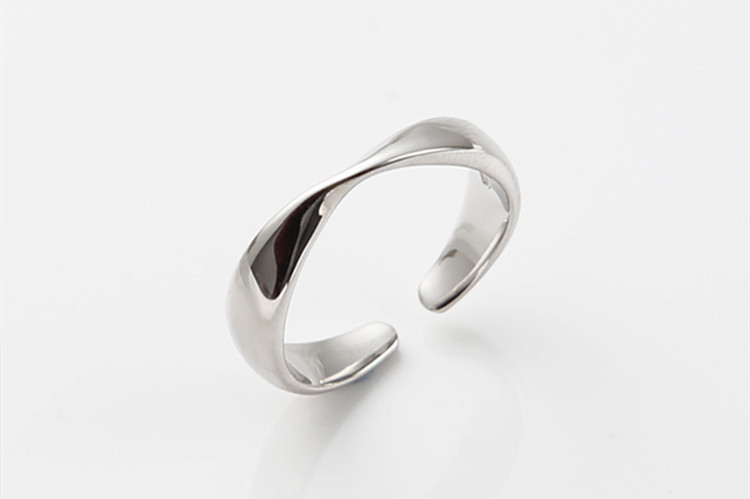 Personalized Irregular Twisted Pattern Ring INS Personalized Trendy Internet Celebrity Minimalist Aperture Twisted Line Ring E-commerce Source-1