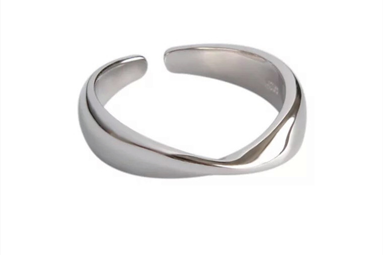 Personalized Irregular Twisted Pattern Ring INS Personalized Trendy Internet Celebrity Minimalist Aperture Twisted Line Ring E-commerce Source-2
