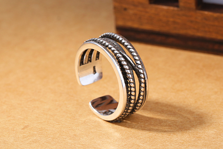 Wide chain Roman ring for men and women, retro, personalized, fashionable, winding, trendy, simple, hip-hop, domineering ring wholesale-1