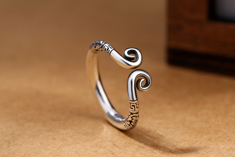 Couple Ring, Male Female Student Temperament, Creative Forest Style, Love You for Ten Thousand Years, Journey to the West, Ring Supply Wholesale-2