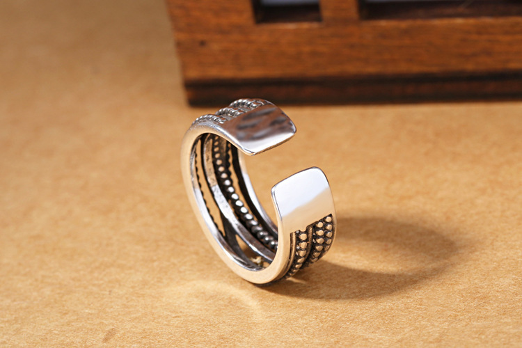 Wide chain Roman ring for men and women, retro, personalized, fashionable, winding, trendy, simple, hip-hop, domineering ring wholesale-1