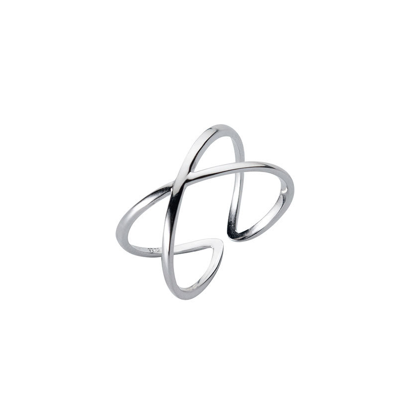 Cross line ring ins trendy new cool wind internet celebrity personality minimalist geometric opening adjustable hand jewelry source-1 Cross line ring ins trendy new cool wind internet celebrity personality minimalist geometric opening adjustable hand jewelry source-1