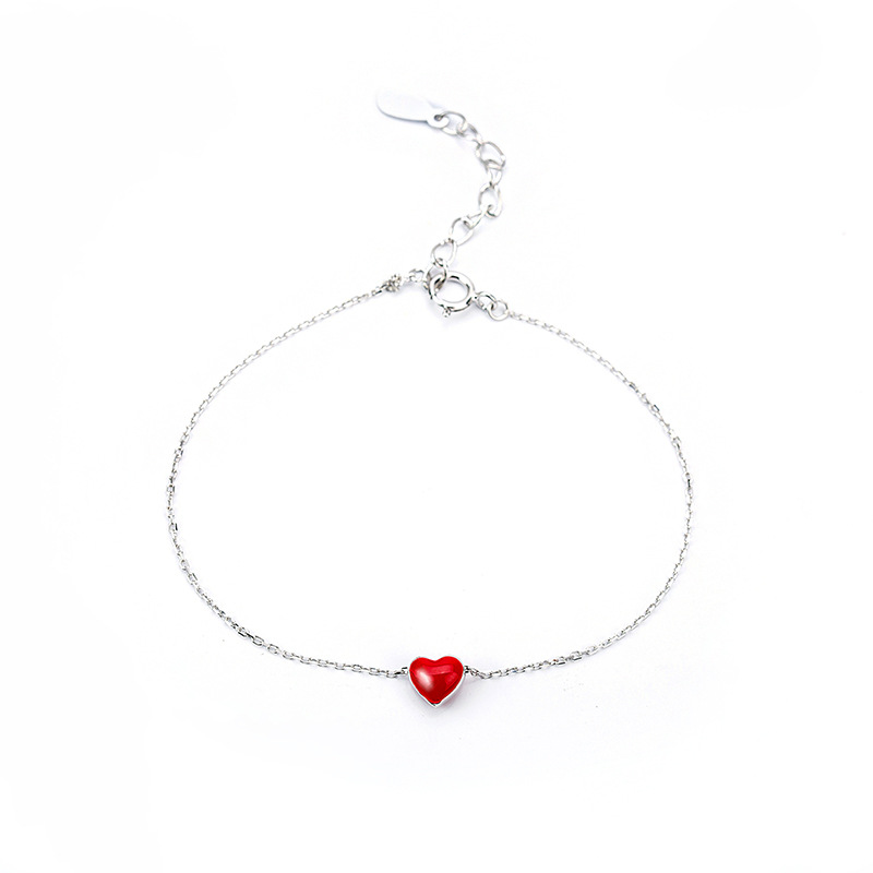 Minimalist and Creative Love Foot Chain Korean Edition Fashion Red Love Sweet Dropped Gum Peach Heart Foot Chain Jewelry Source-1