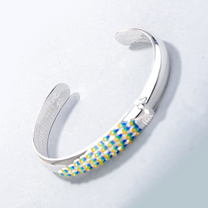 Peacock Bracelet Ins Ethnic Style Charm Women\'s Senxi Jingtai Blue Peacock Pattern Bracelet Gift E-commerce Source-1