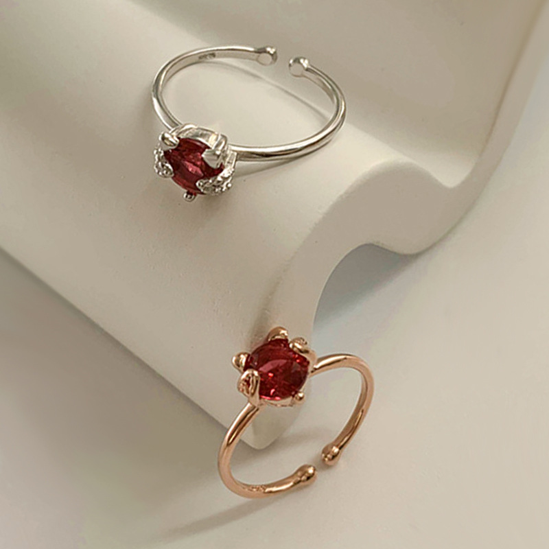 Cat Open Ring INS Korean Edition Student Temperament and Personality Versatile Set with Zircon Cute Animal Ring Wholesale-3