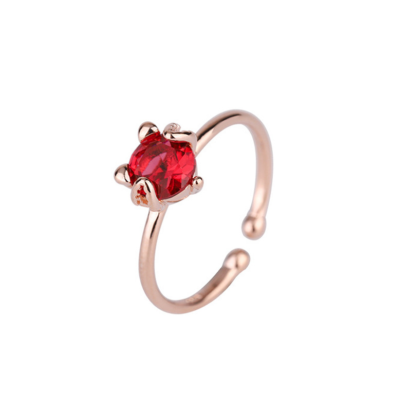 Cat Open Ring INS Korean Edition Student Temperament and Personality Versatile Set with Zircon Cute Animal Ring Wholesale-1