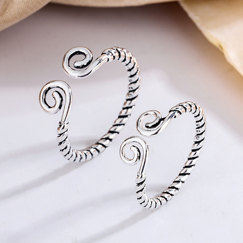 Tight hoop charm ring for male and female lovers Fashion temperament Silver plated woven Fried Dough Twists food ring Wholesale-1