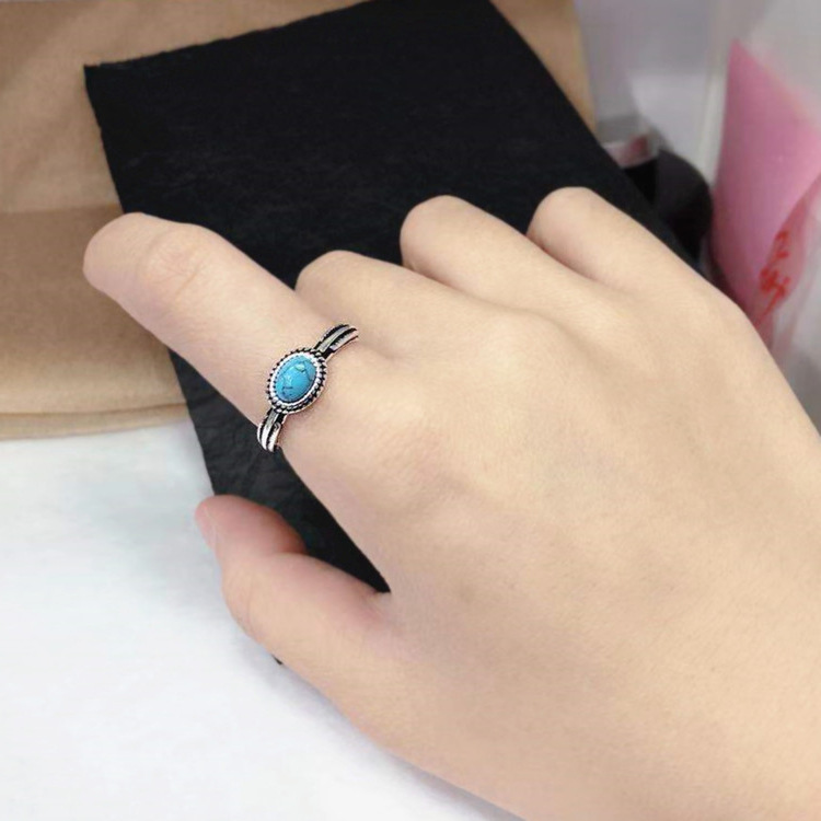 Retro index finger ring, ethnic style, ins, women\'s temperament, design sense, personalized plated Thai silver ring, manufacturer\'s source of goods-1 Retro index finger ring, ethnic style, ins, women\'s temperament, design sense, personalized plated Thai silver ring, manufacturer\'s source of goods-1